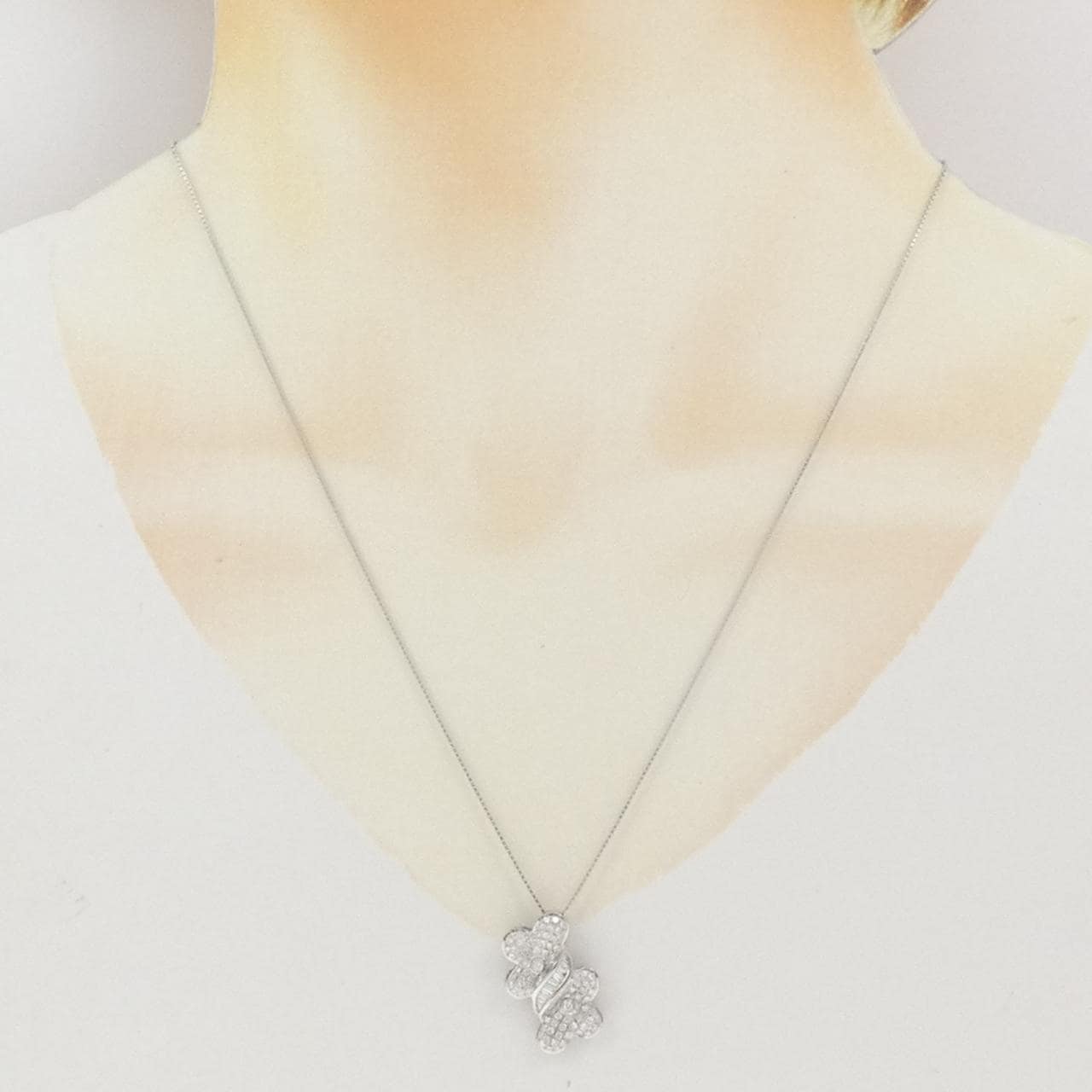 K18WG ダイヤモンド ネックレス 0.58CT
