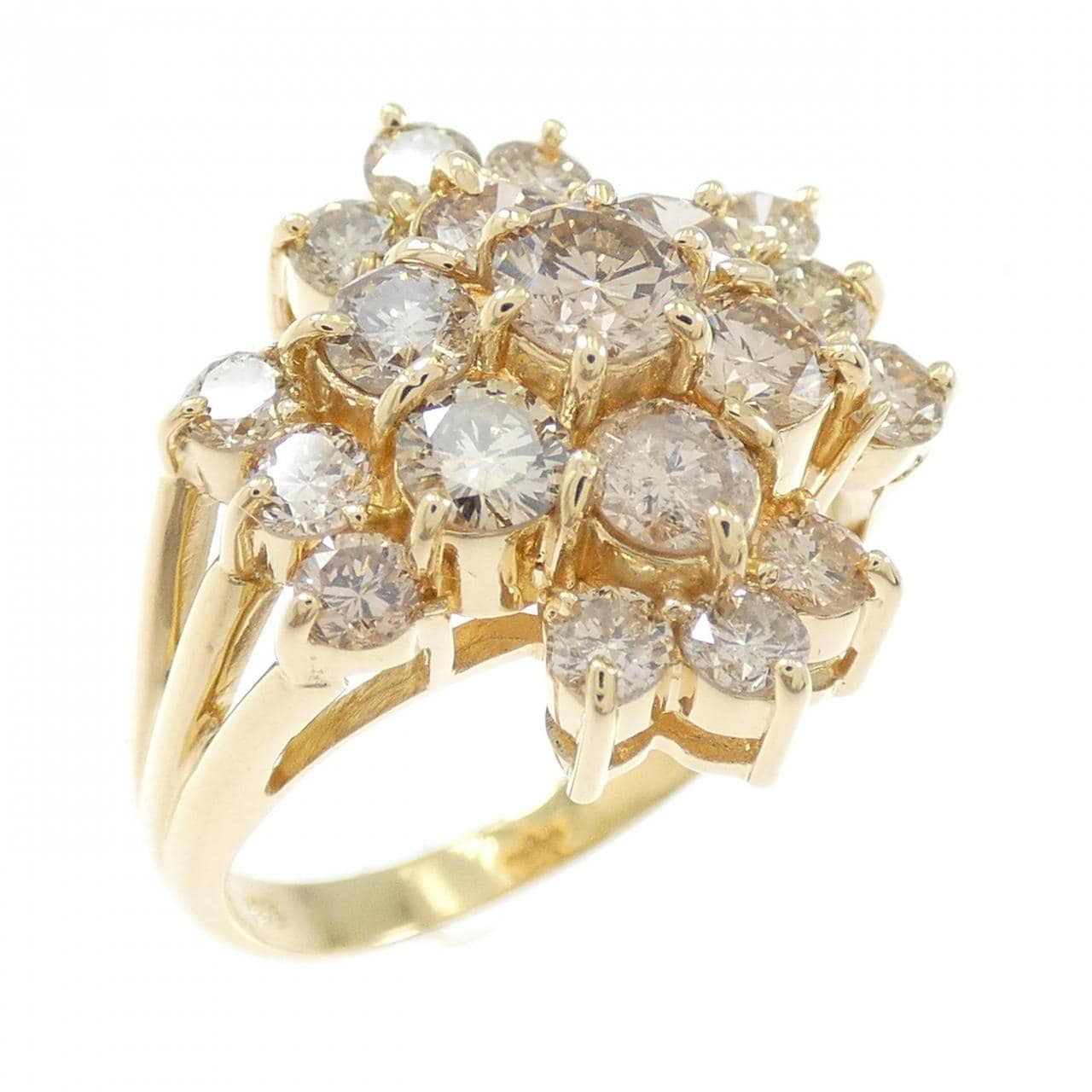 K18YG ダイヤモンド リング 2.02CT