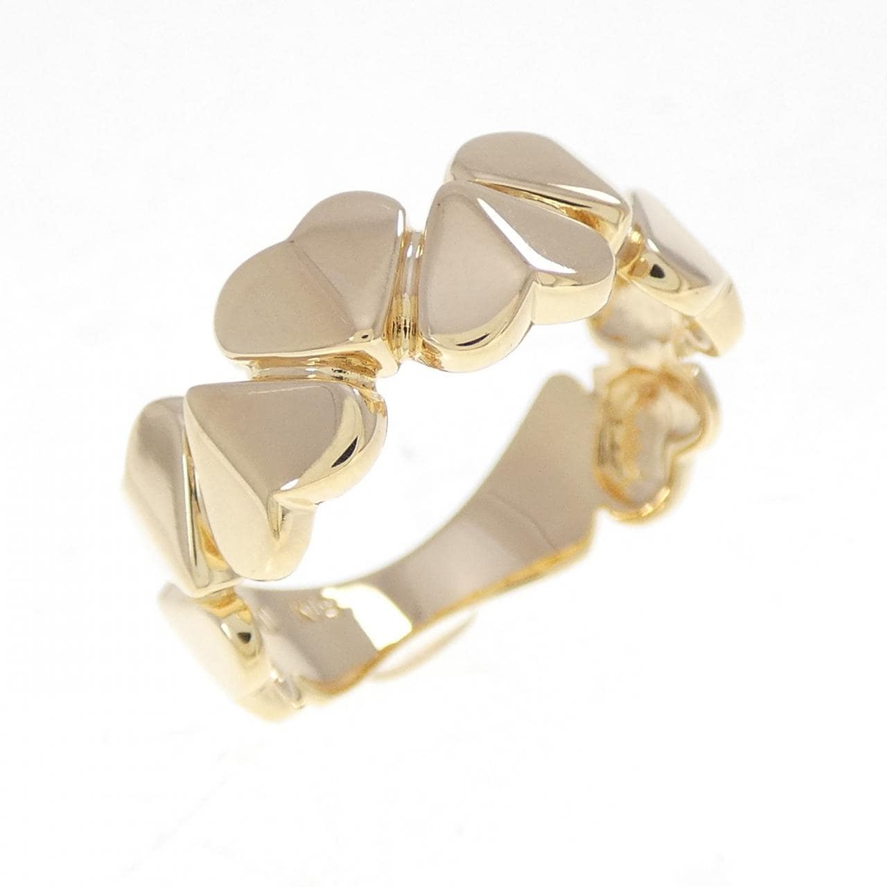 K18YG ハート リング