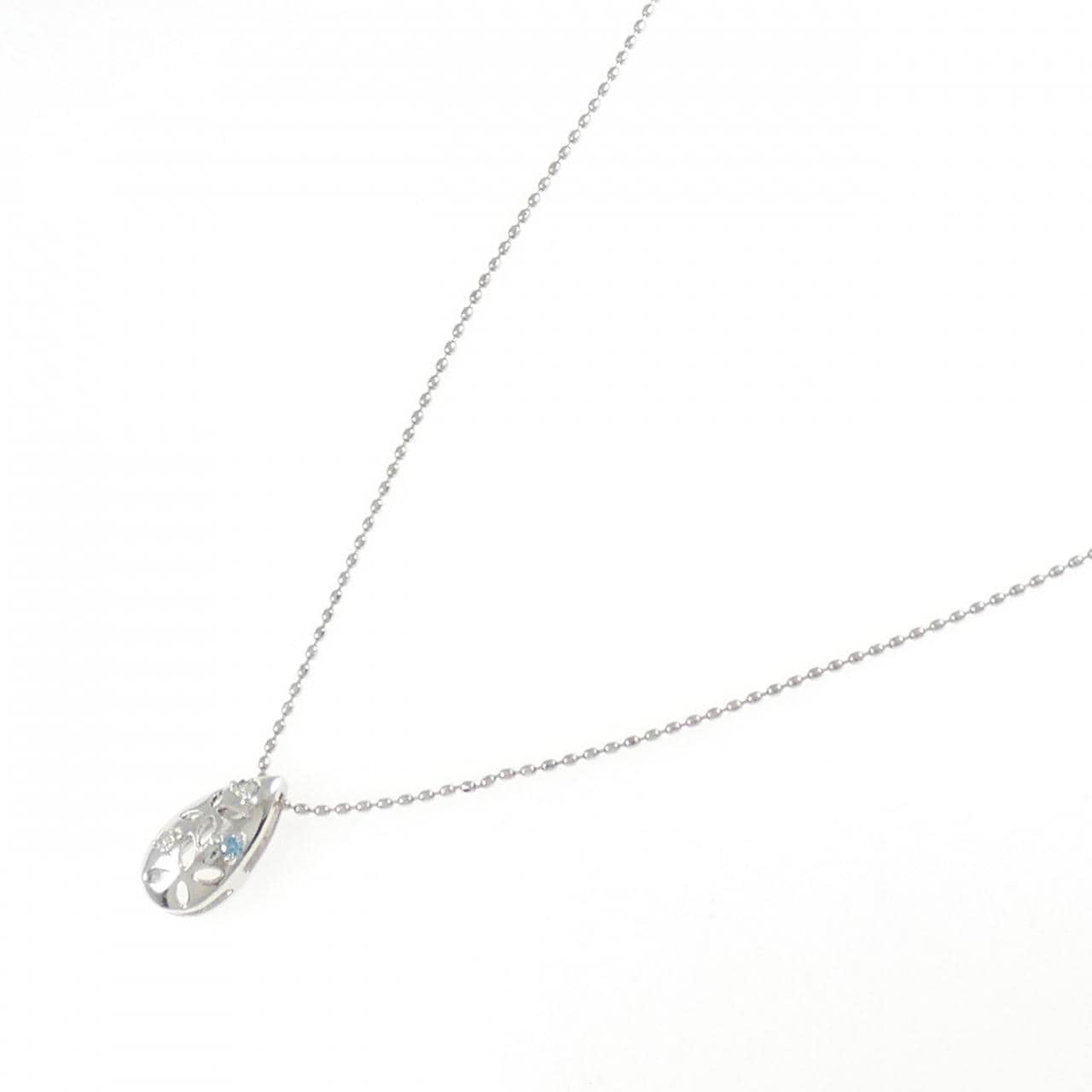 K18WG ダイヤモンド ネックレス 0.03CT