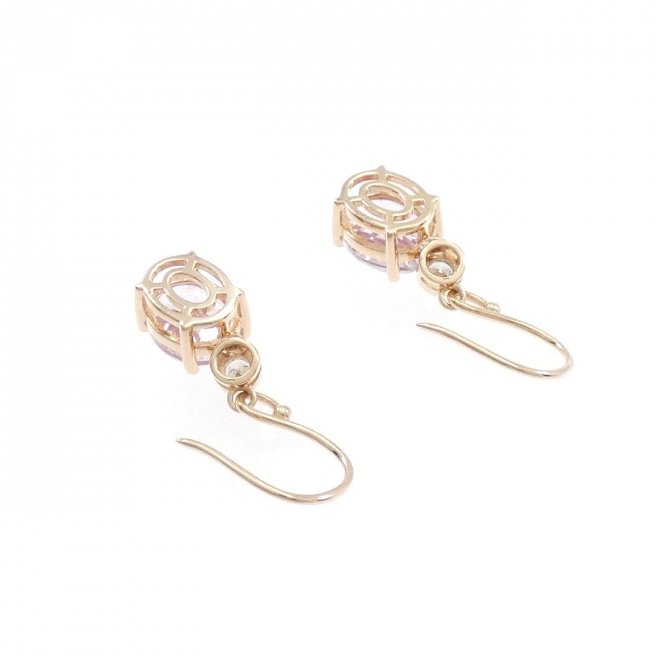 K18PG クンツァイト ピアス 4.36CT