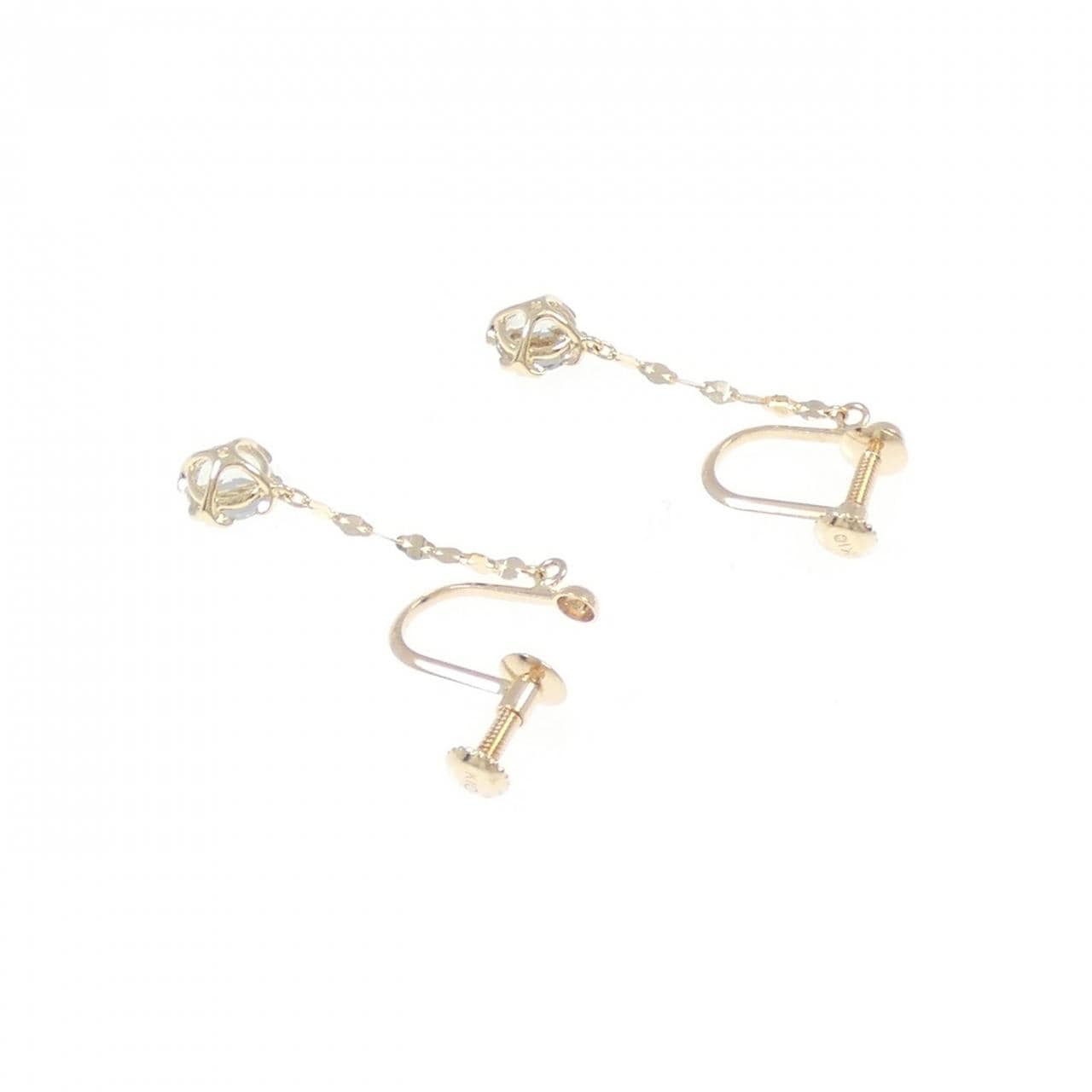 K10YG Quartz earrings