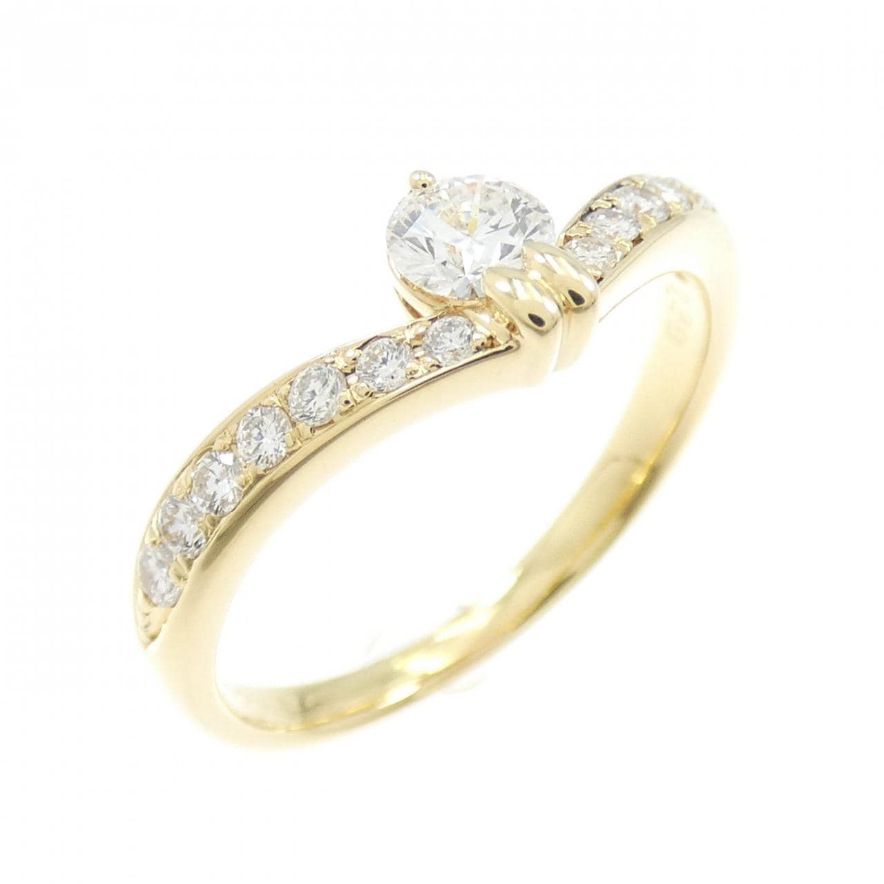 K18YG ダイヤモンド リング 0.20CT