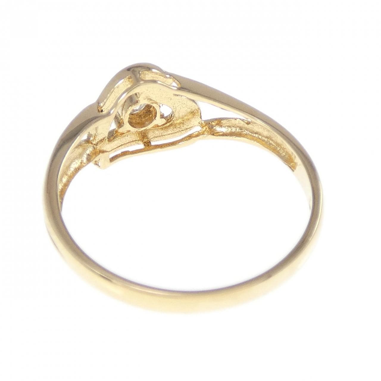 K18YG ハート ダイヤモンド リング 0.10CT