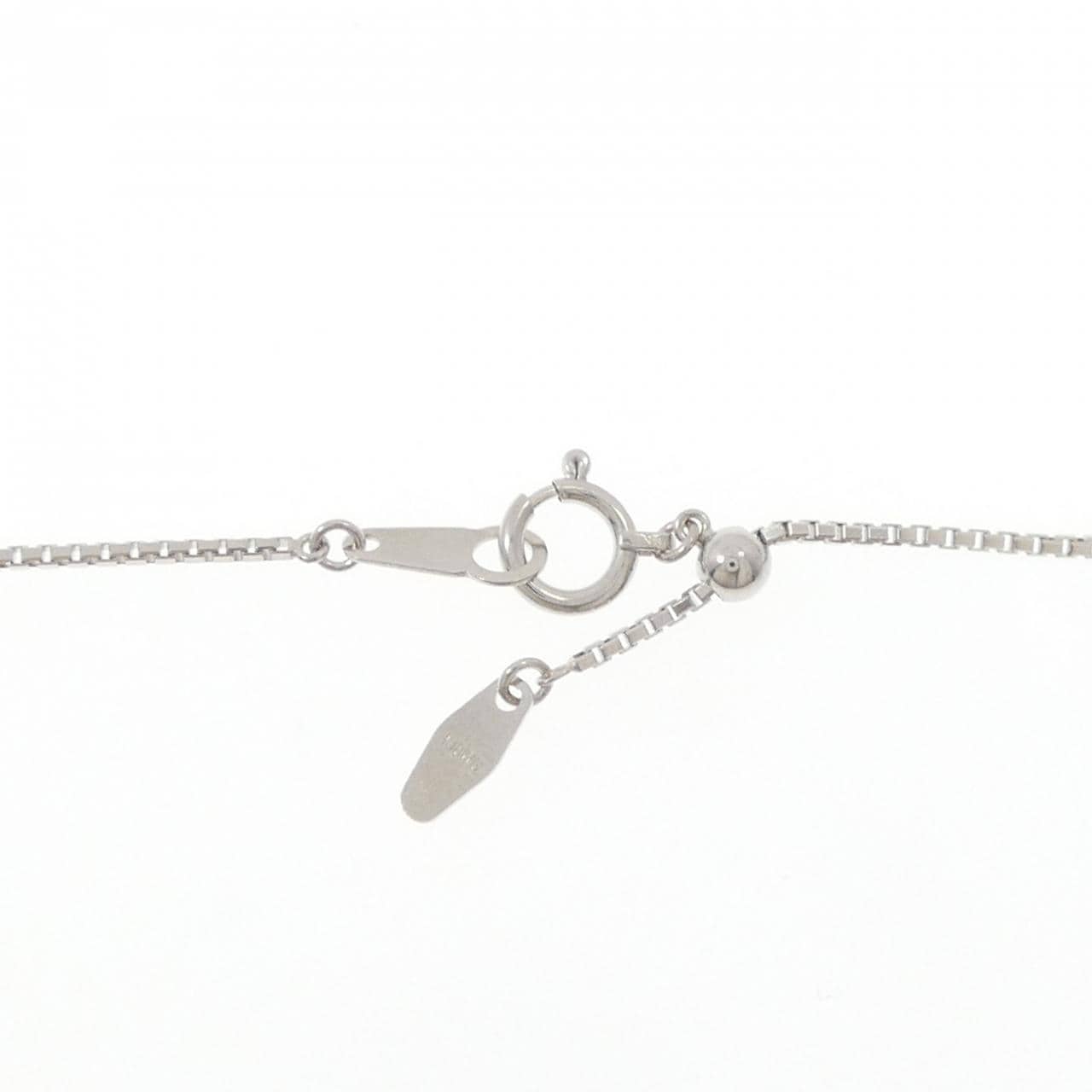 K18WG ハート パヴェ ダイヤモンド ネックレス 0.70CT