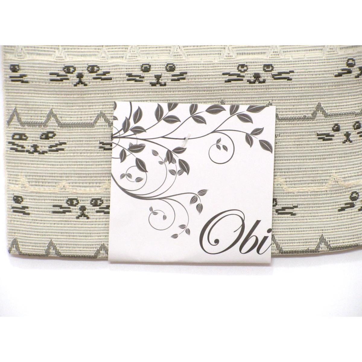 【新品】半幅帯　猫