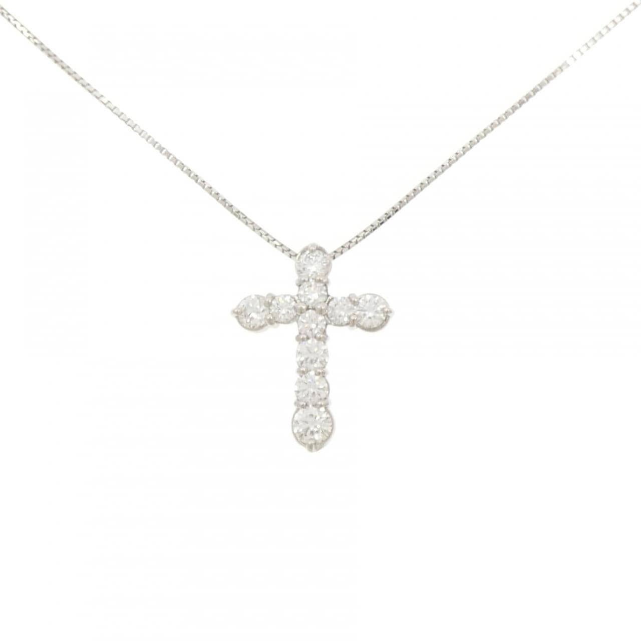 PT900/PT850 クロス ダイヤモンド ネックレス 1.02CT