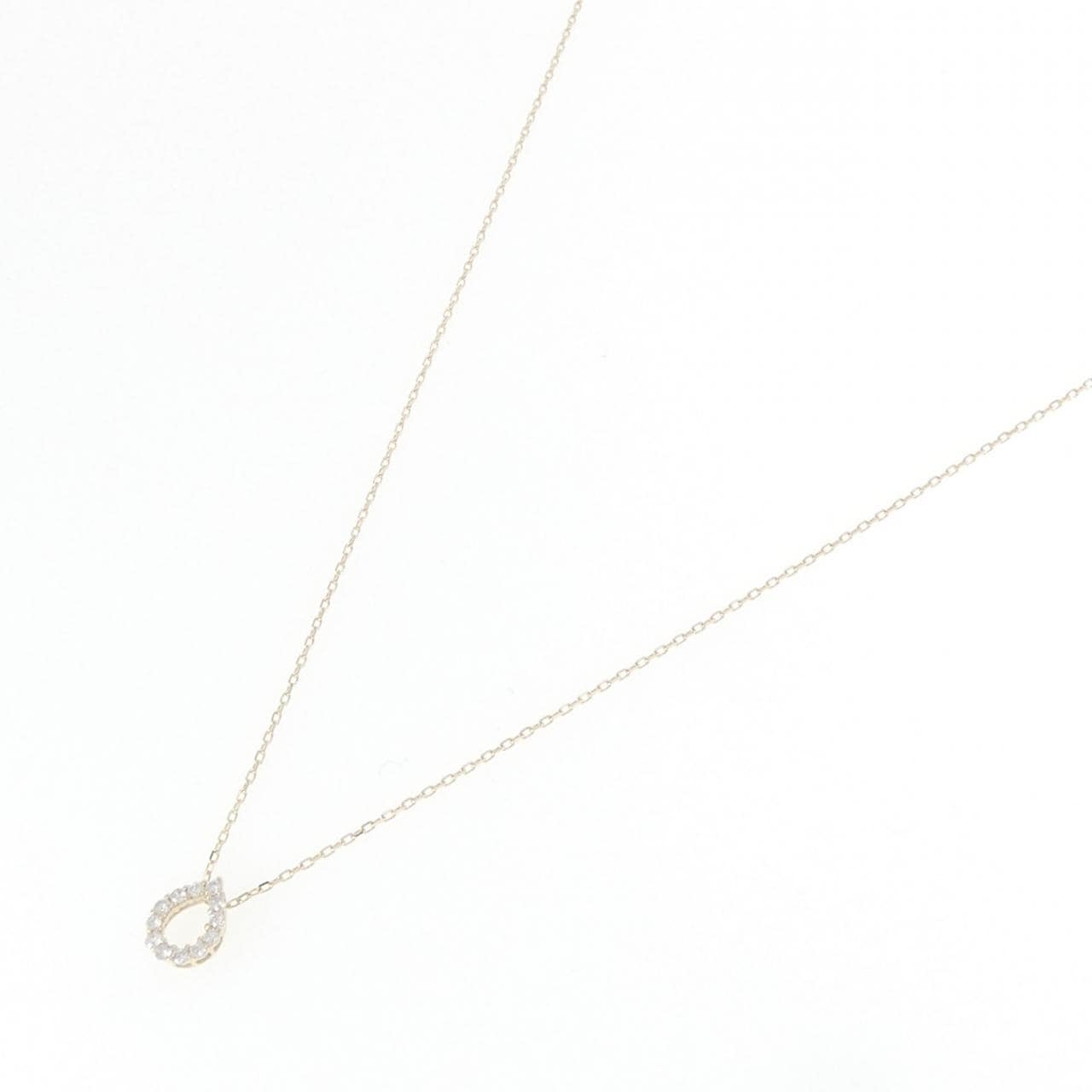 【リメイク】K10YG ダイヤモンド ネックレス 0.10CT