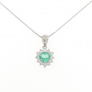 PT900/PT850 エメラルド ネックレス 0.67CT