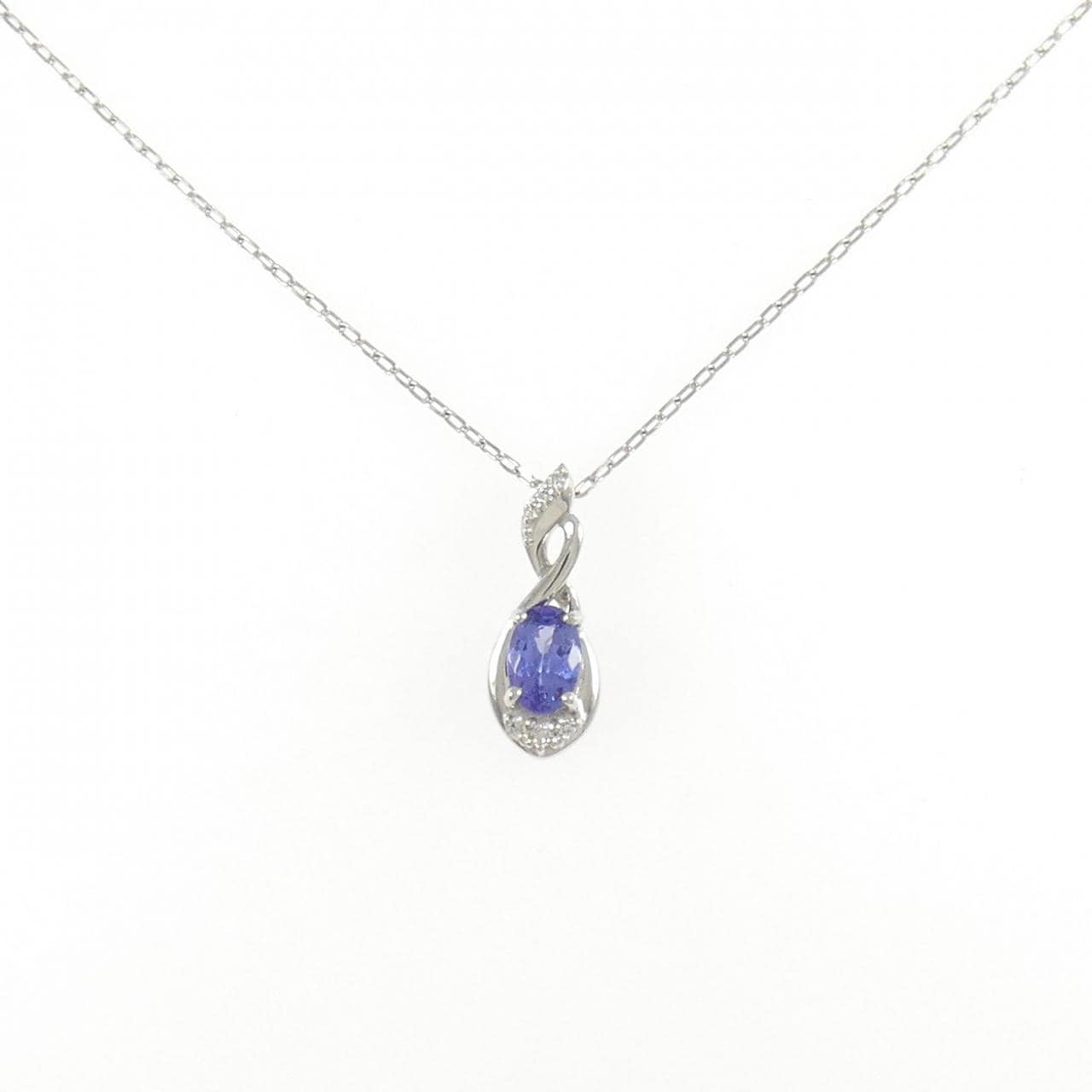 PT900/PT850 タンザナイト ネックレス 0.53CT