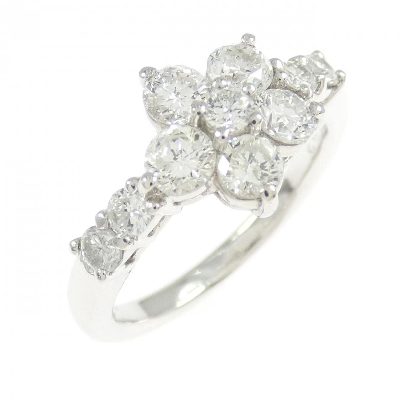 PT900 フラワー ダイヤモンド リング 1.02CT