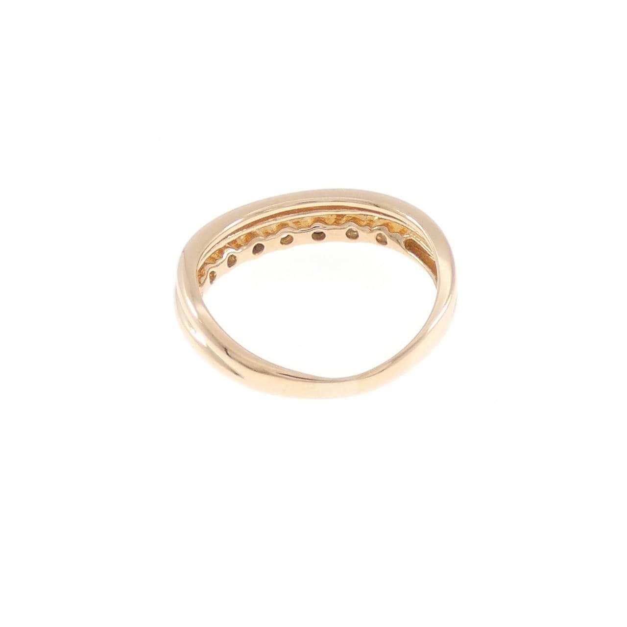 K18PG ダイヤモンド ピンキーリング 0.18CT