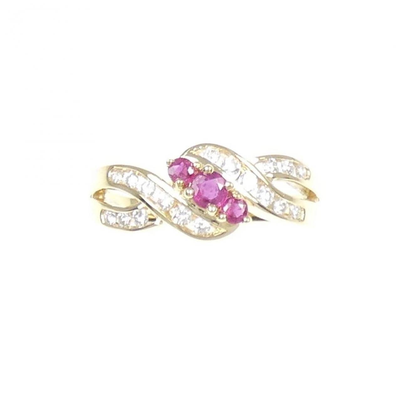 18KTYG紅寶石戒指0.22CT