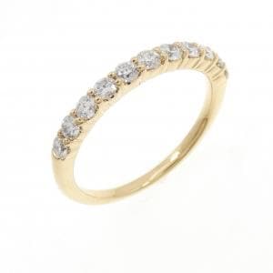 K18YG ハーフエタニティ ダイヤモンド リング 0.44CT