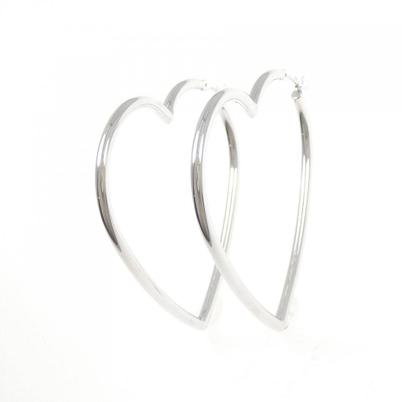 K10WG ハート フープ ピアス