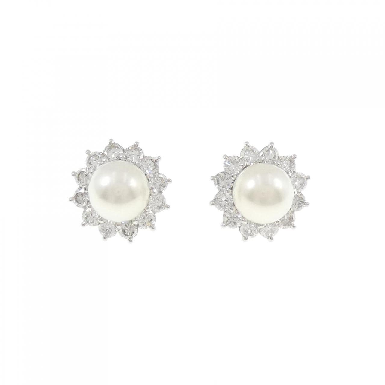 PT900 Akoya pearl earrings 9.4mm
