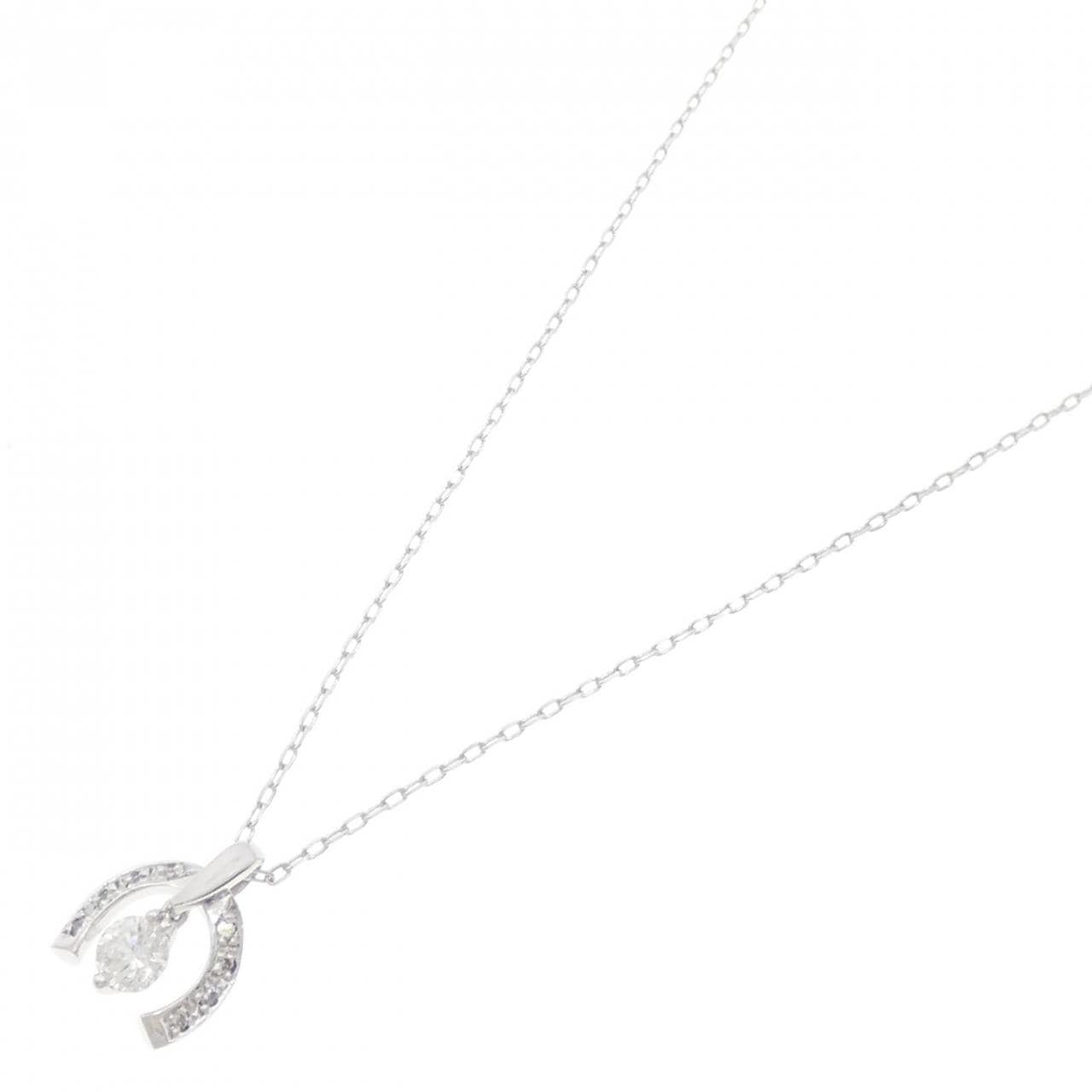 K18WG ダイヤモンド ネックレス 0.35CT