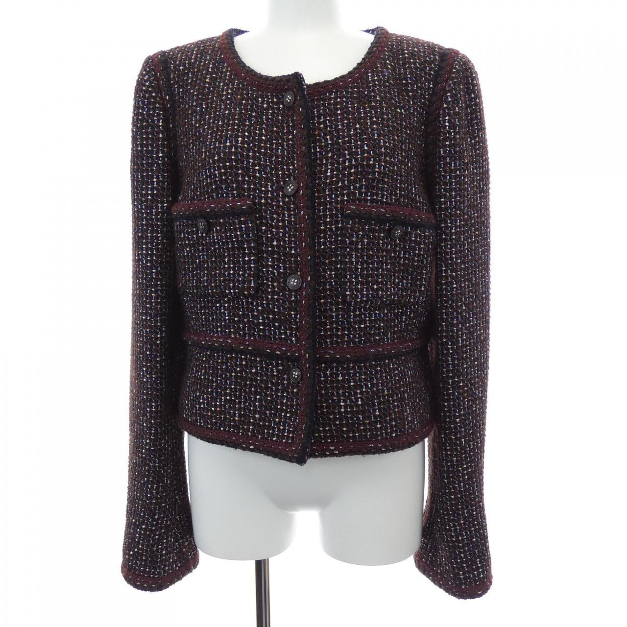 【ヴィンテージ】シャネル CHANEL P20021V11683 02A ノーカラージャケット