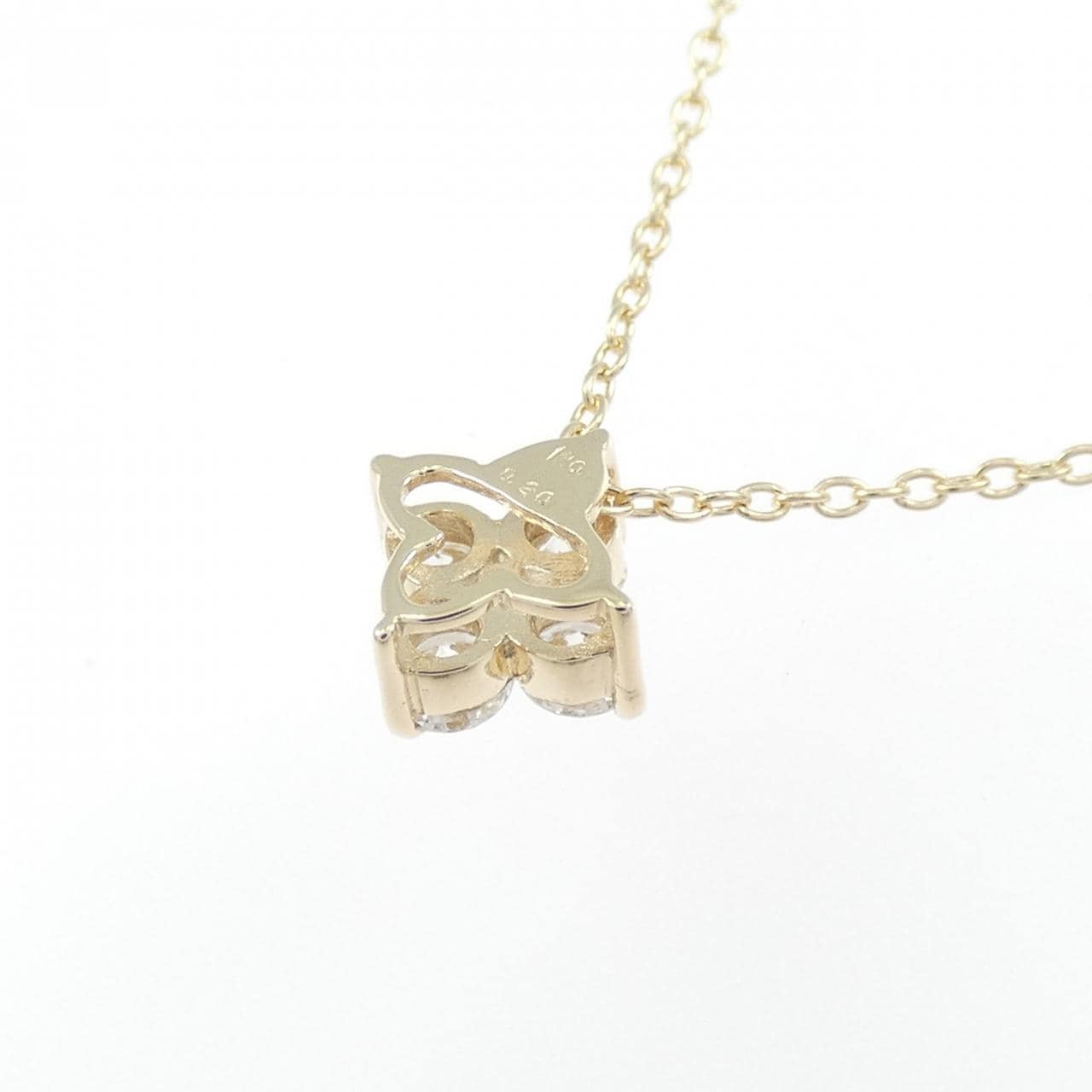 【リメイク】K10YG フラワー ダイヤモンド ネックレス 0.20CT