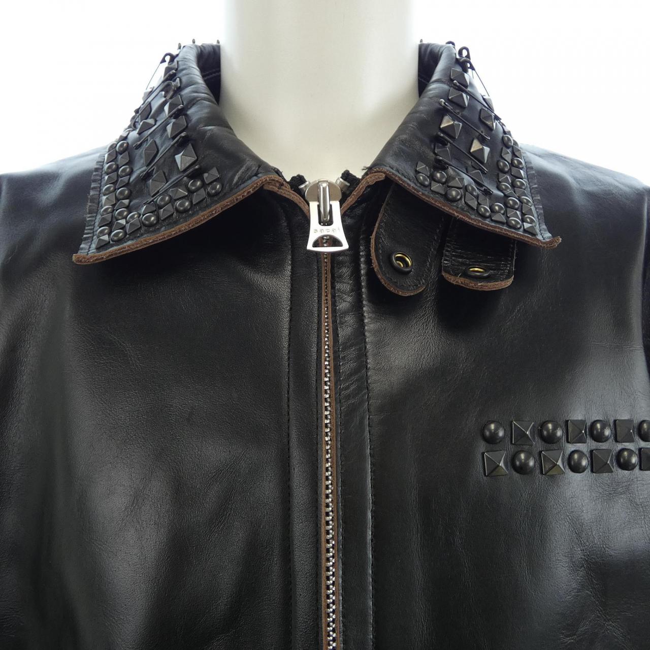 サカイ SACAI STUDDED LETHER JACKET 25-01130S レザージャケット
