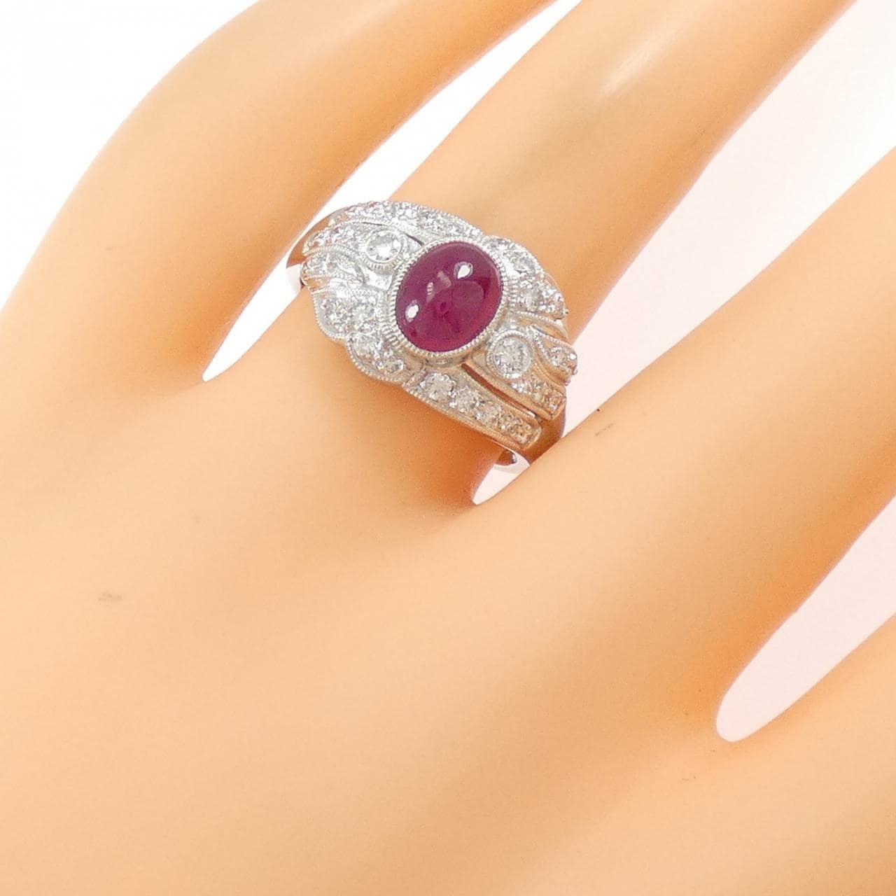PT900 ルビー リング 1.87CT
