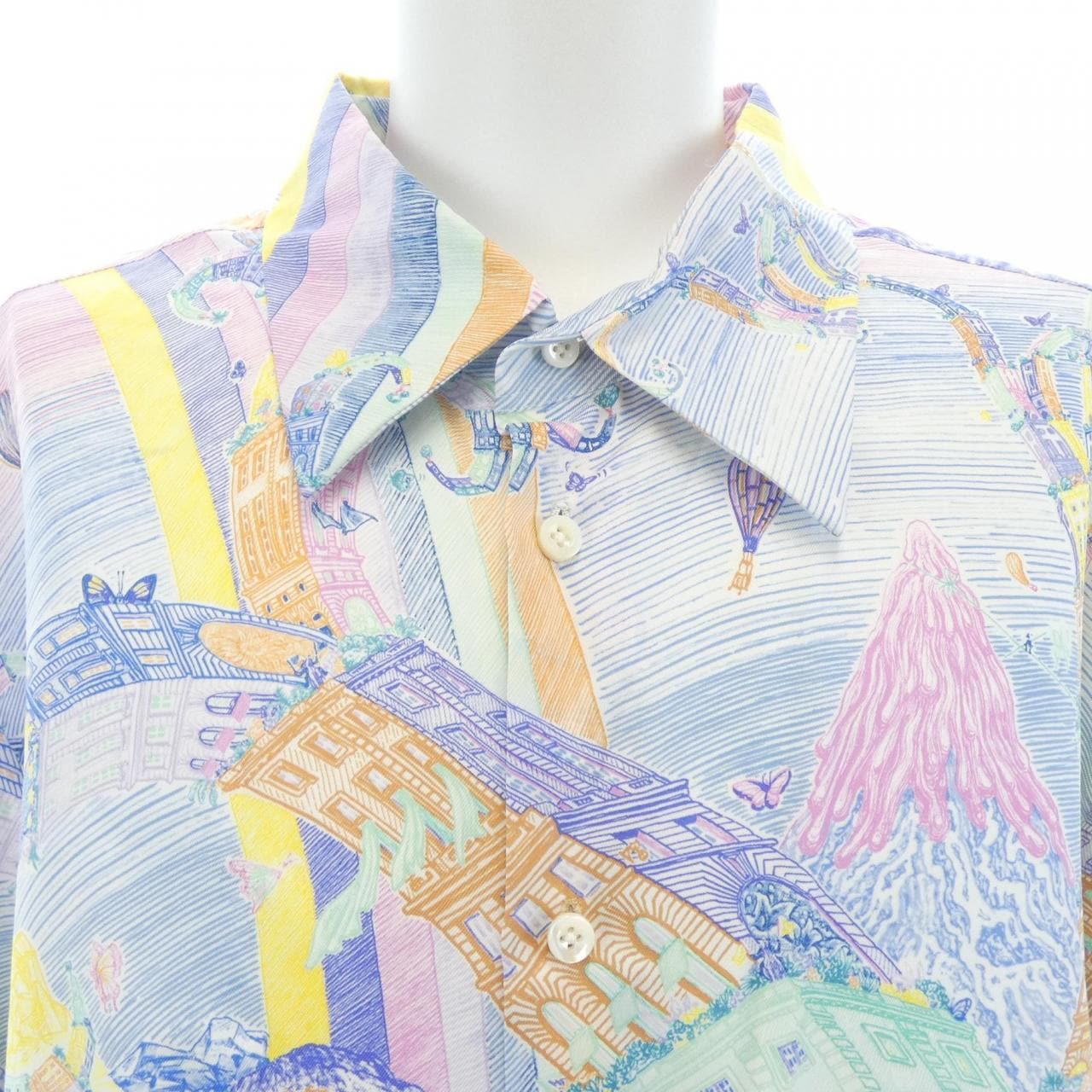 エルメス HERMES LES FOLIES DU FAUBOURG シャツ