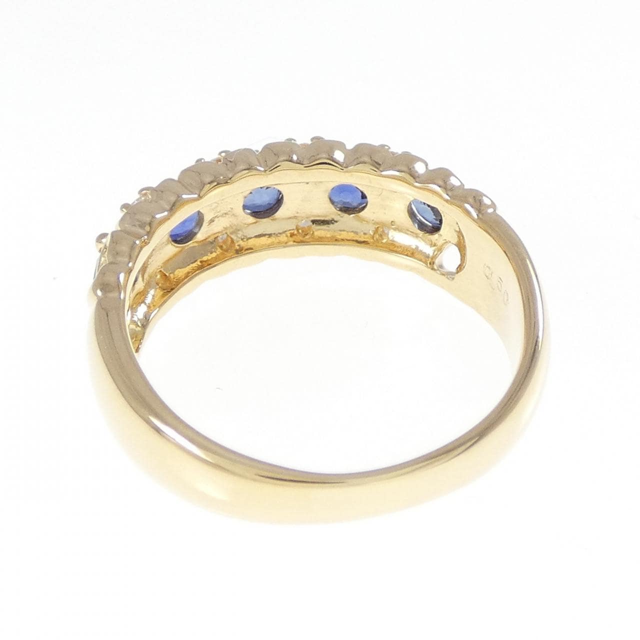 750YG サファイヤ リング 0.50CT