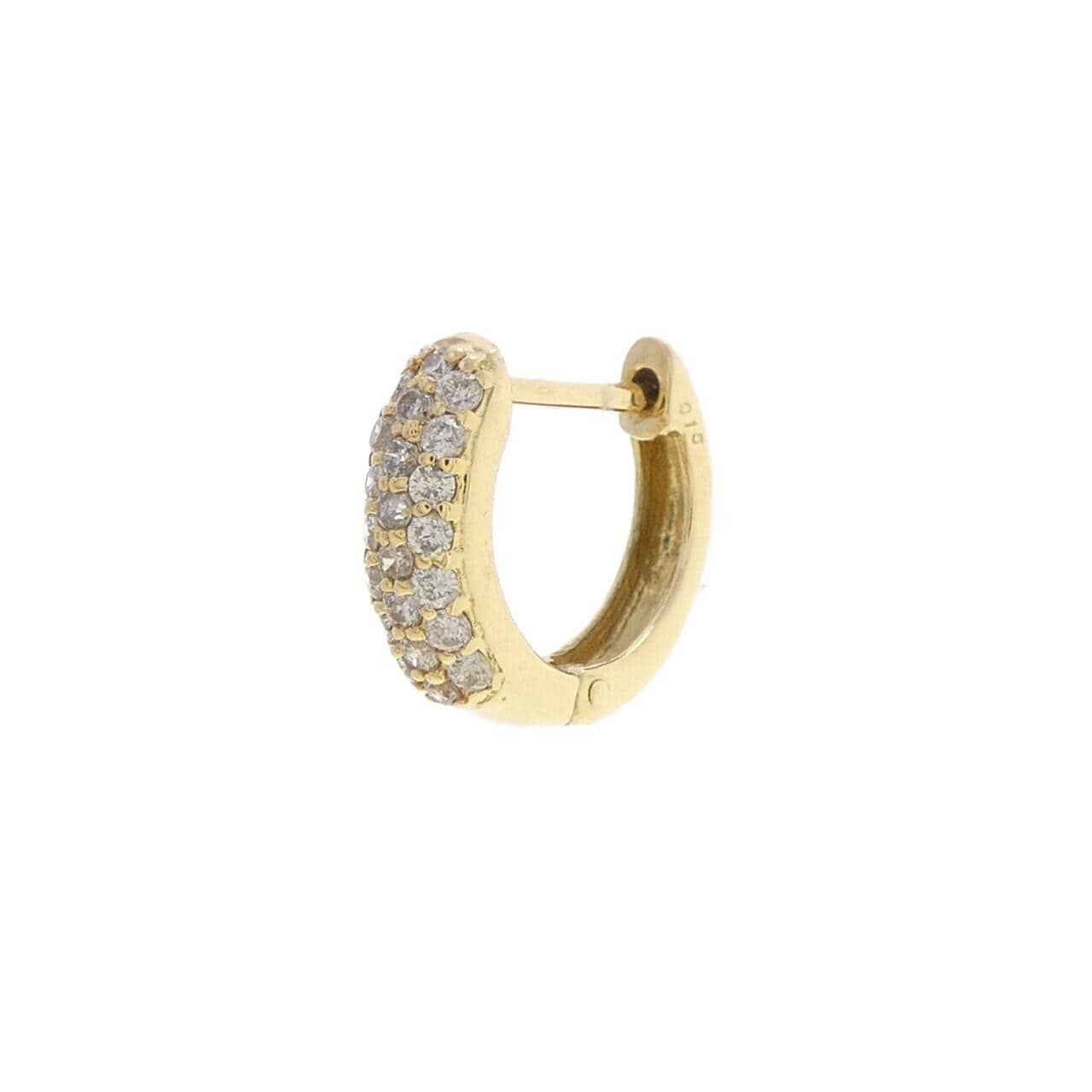 K18YG ダイヤモンド ピアス 0.15CT 片耳