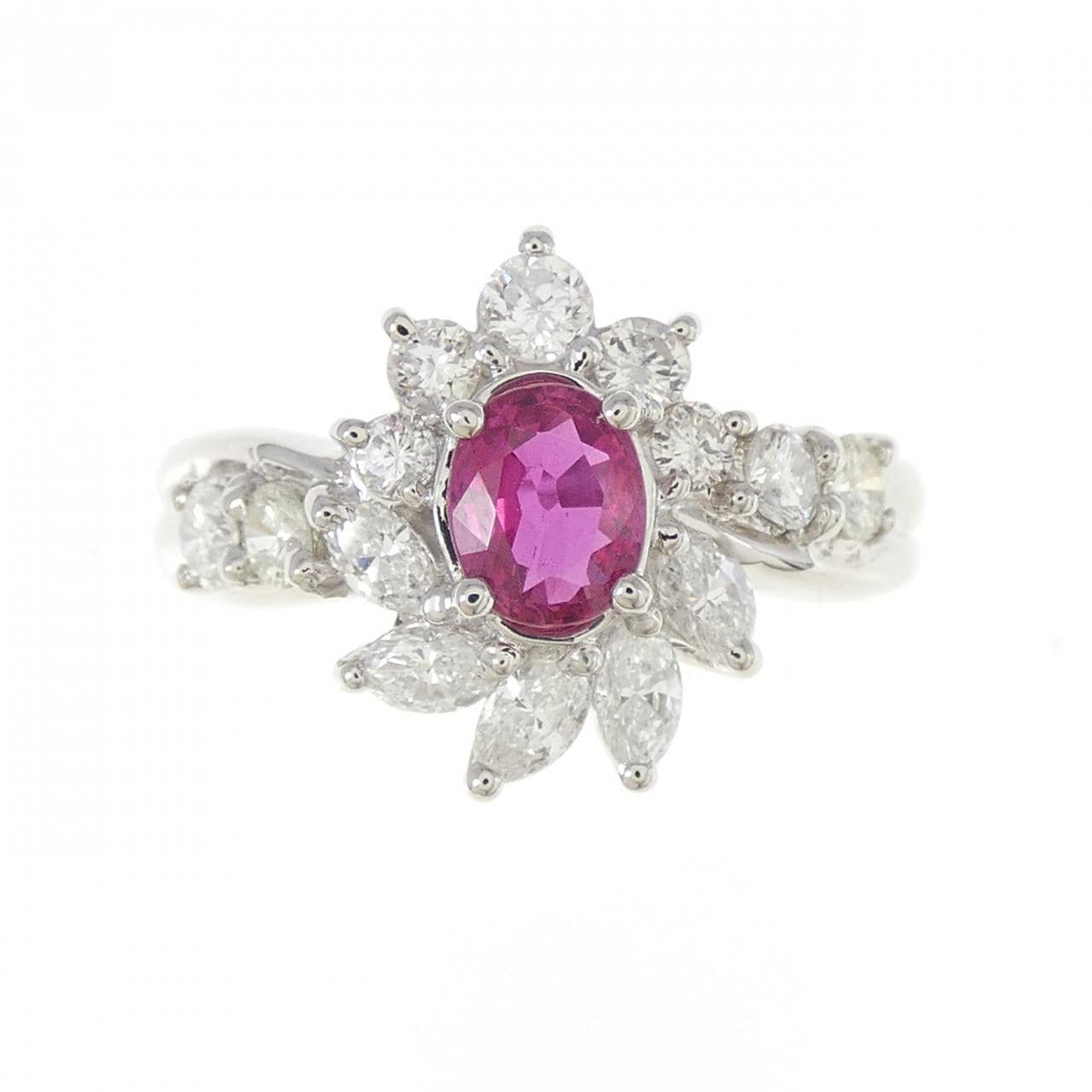 PT900 ルビー リング 0.73CT