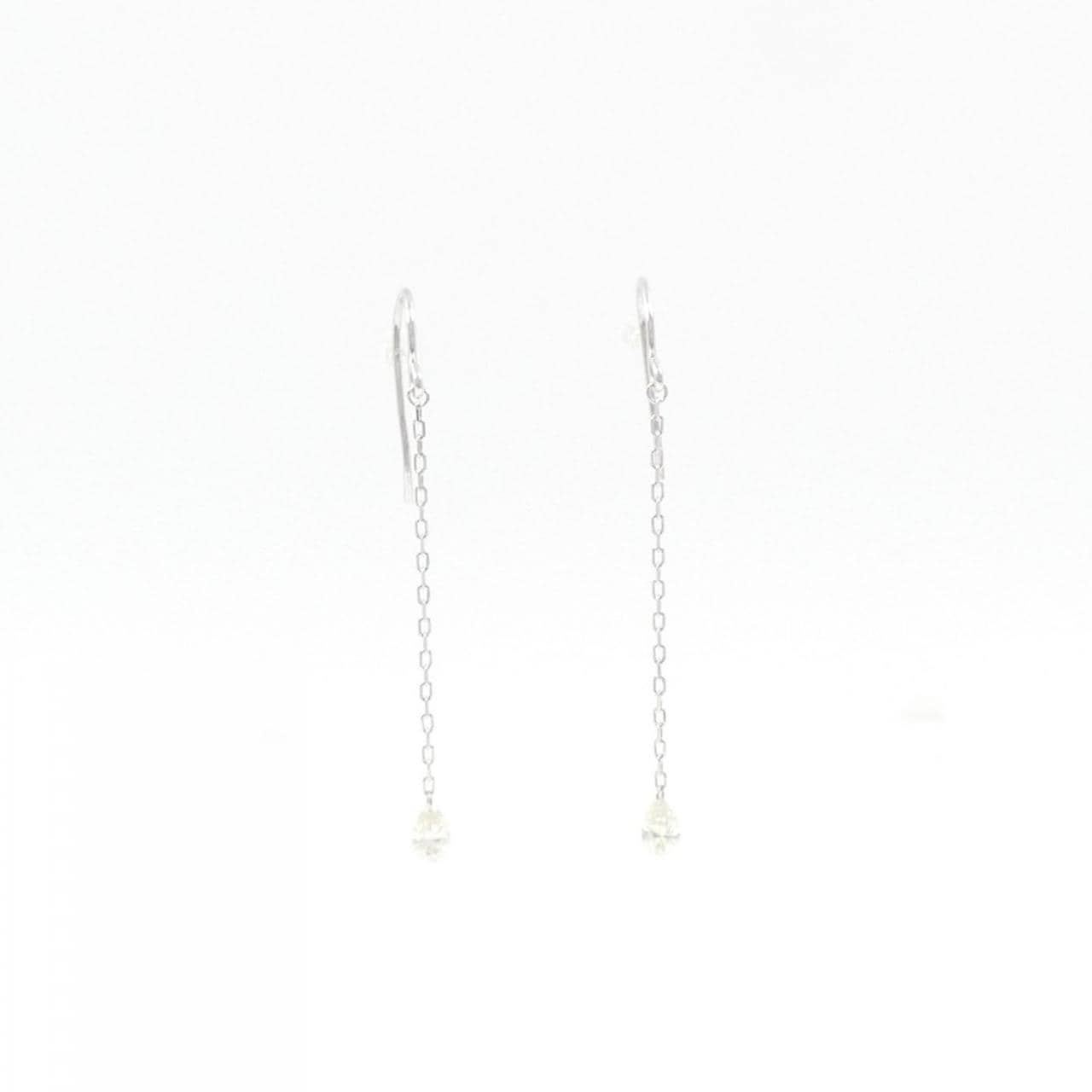 K18WG ダイヤモンド ピアス 0.20CT