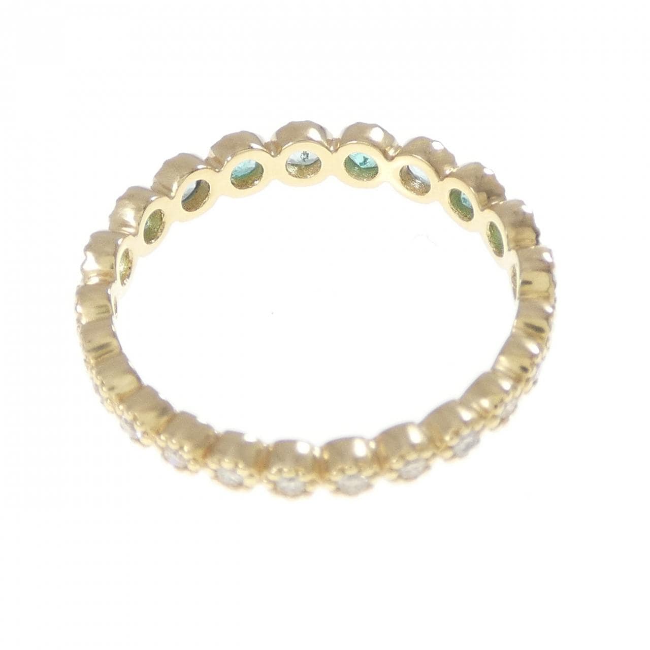 K18YG フルエタニティ トルマリン リング 0.33CT