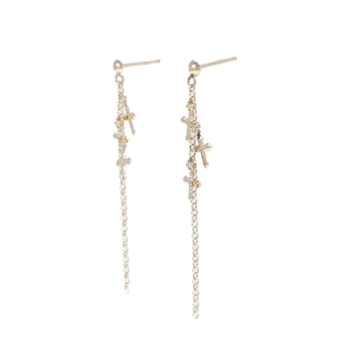 K10YG クロス ピアス