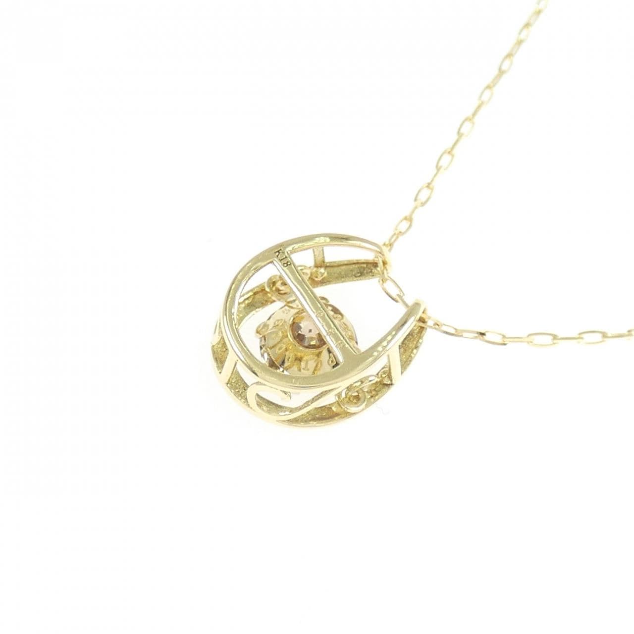 K18YG ソリティア ダイヤモンド ネックレス 0.50CT