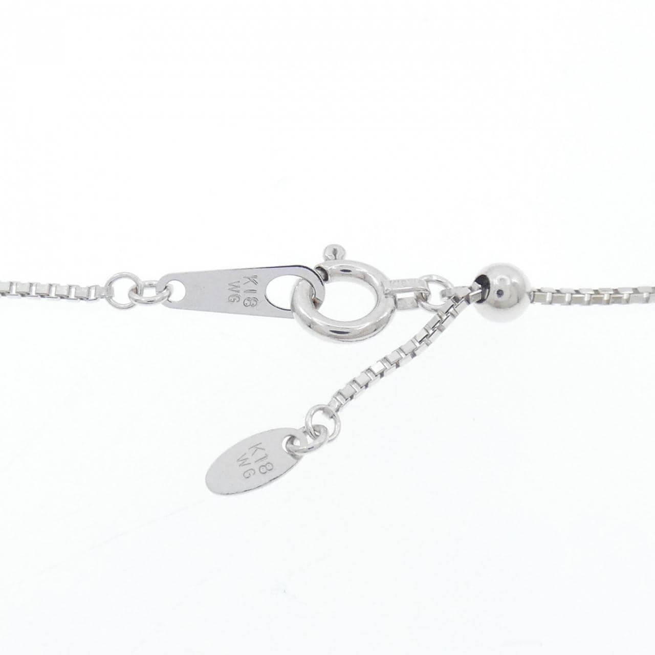 K18WG/K18PG フラワー カラーストーン ネックレス