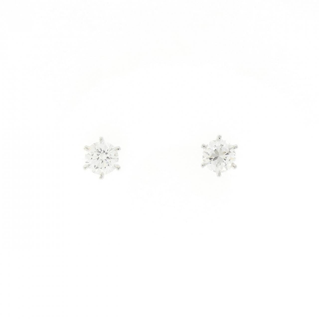 【リメイク】PT900/ST ダイヤモンド ピアス 0.301CT 0.326CT E SI1 VG-GOOD