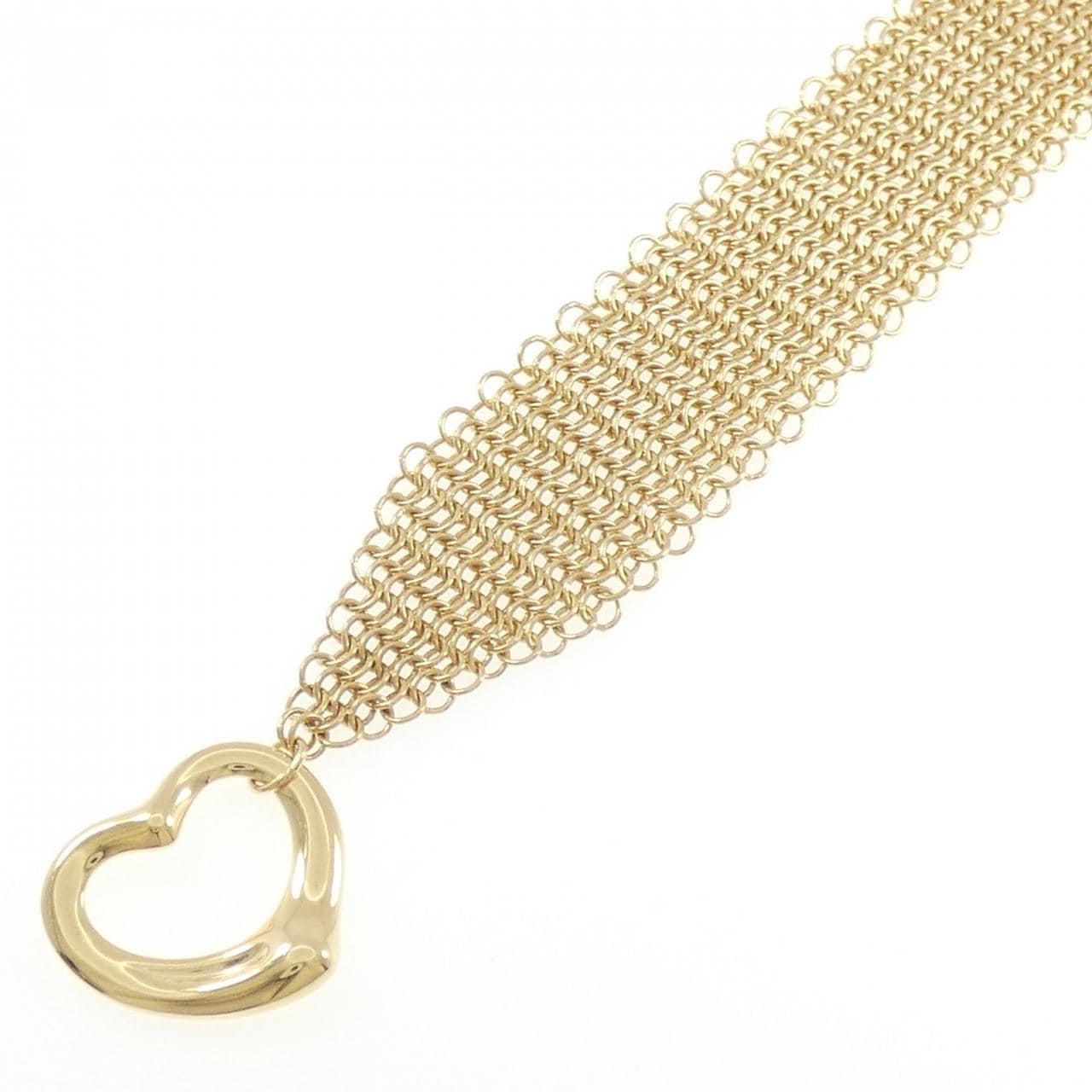 ティファニー オープンハート トグル メッシュ ブレスレット