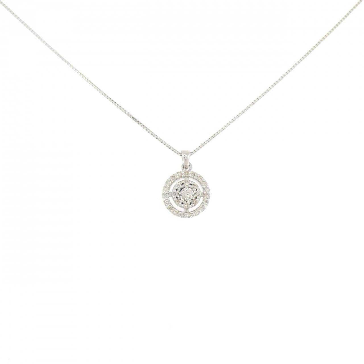 K10WG ダイヤモンド ネックレス 0.10CT