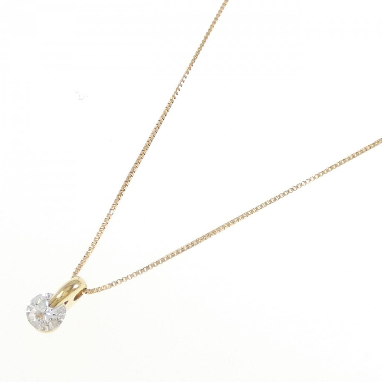 K18YG ソリティア ダイヤモンド ネックレス 0.25CT