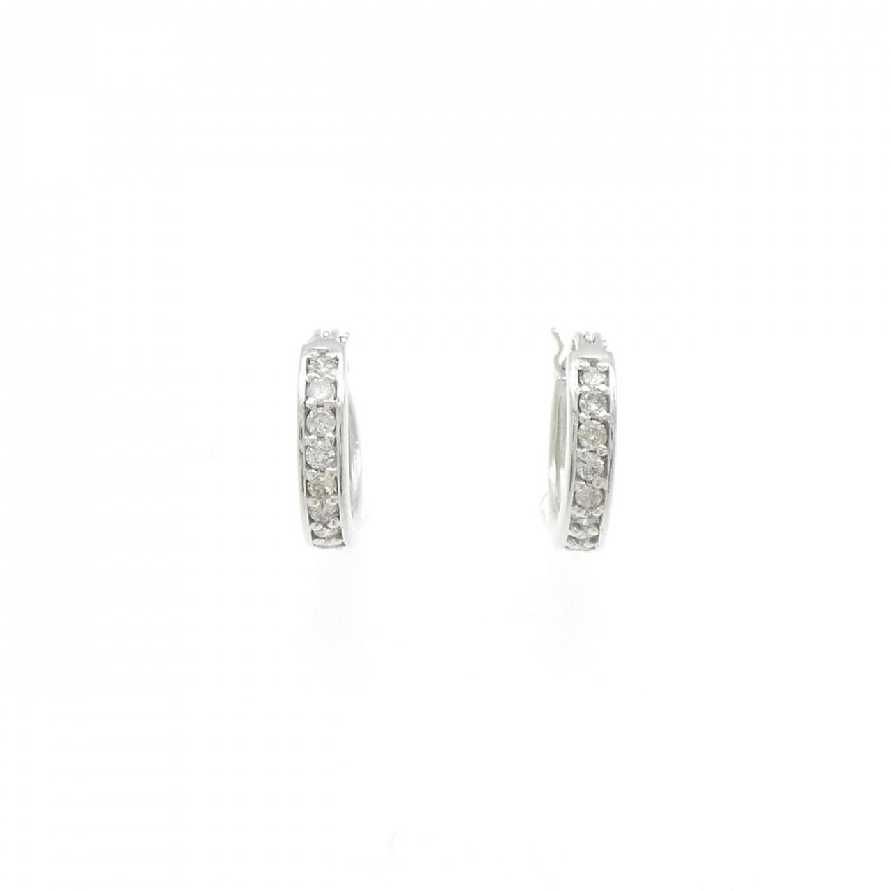 K18WG ダイヤモンド ピアス 0.20CT