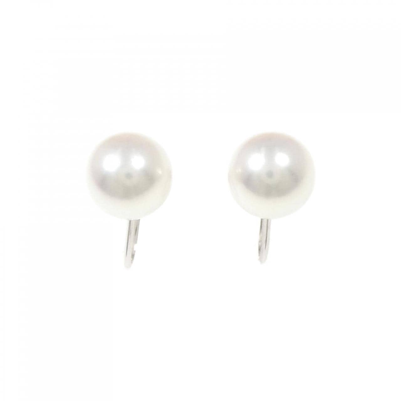 K14WG Akoya pearl earrings 8mm