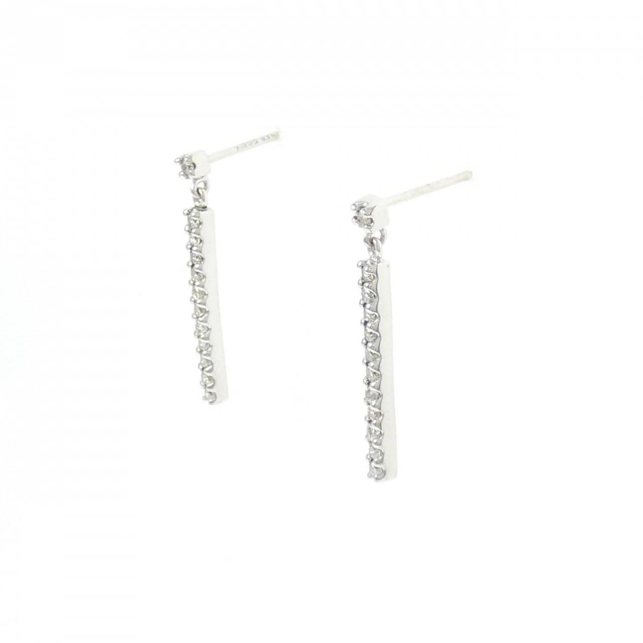 K18WG ダイヤモンド ピアス 0.30CT