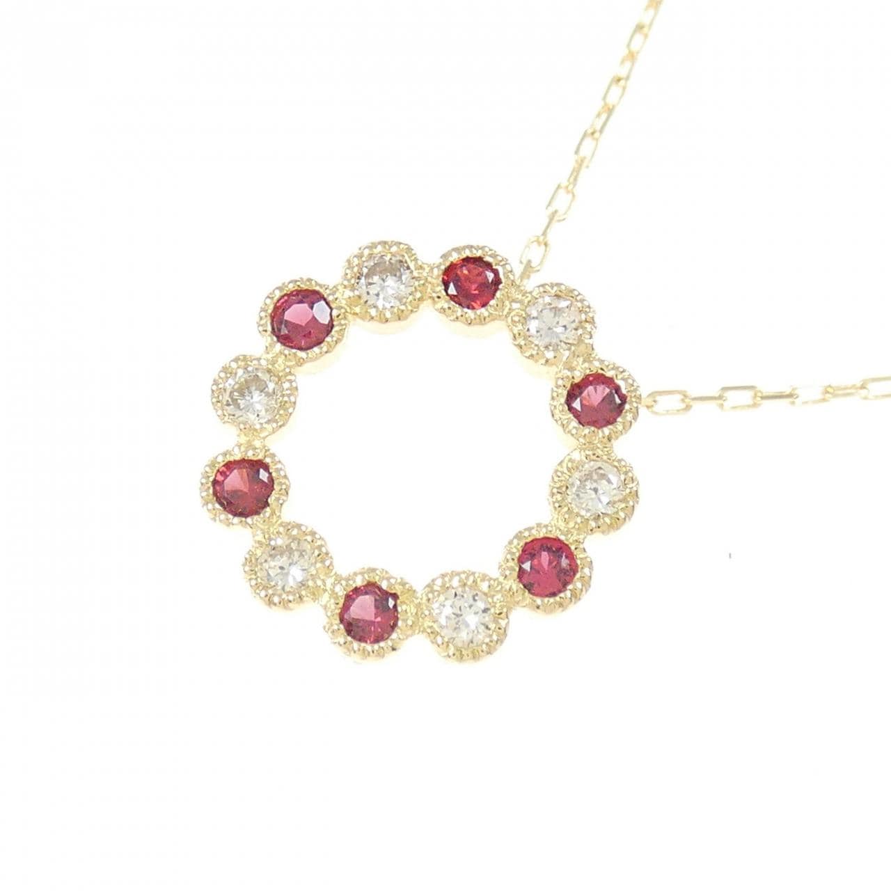 [BRAND NEW] K18YG Spinel Necklace