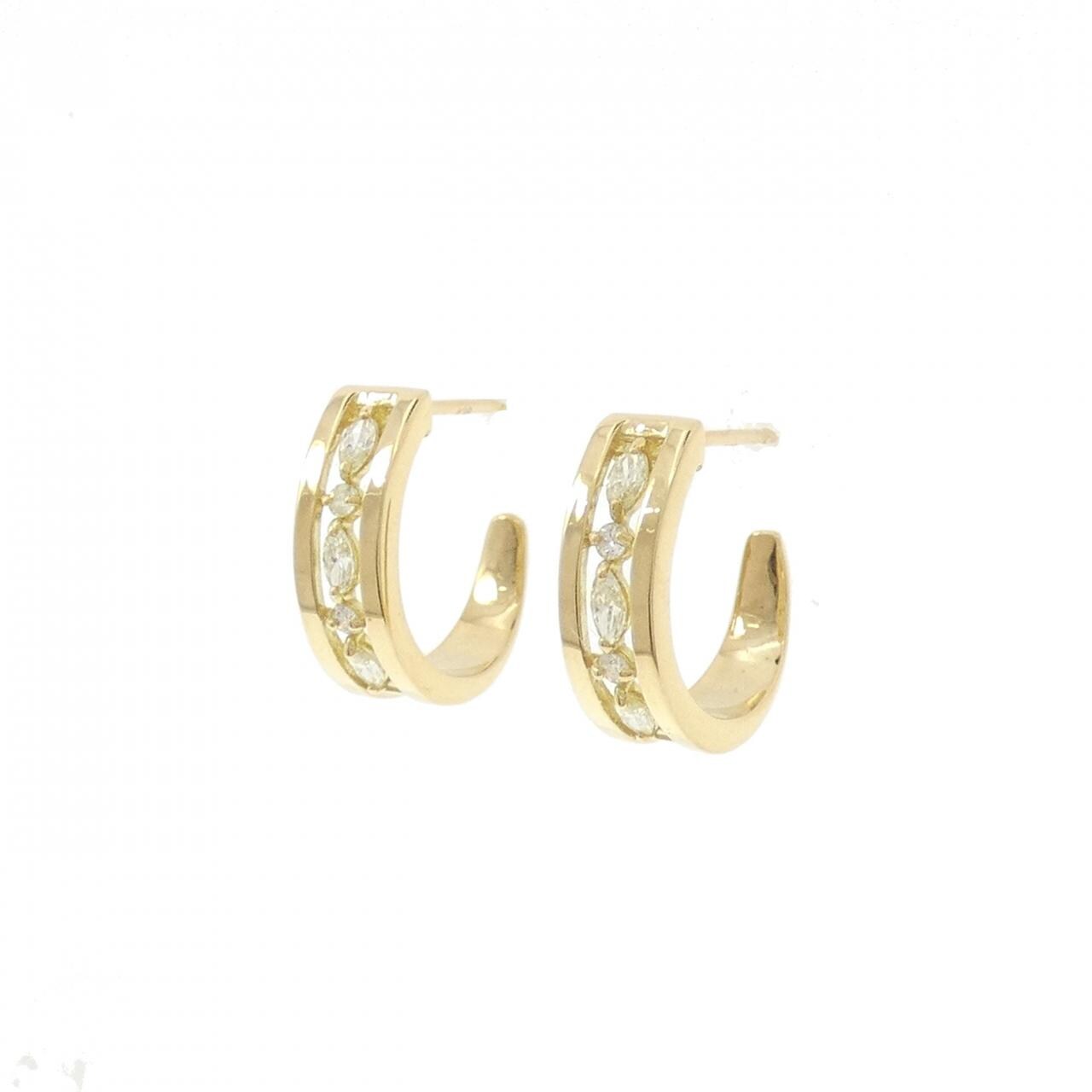 【新品】K18YG ダイヤモンド ピアス 0.26CT