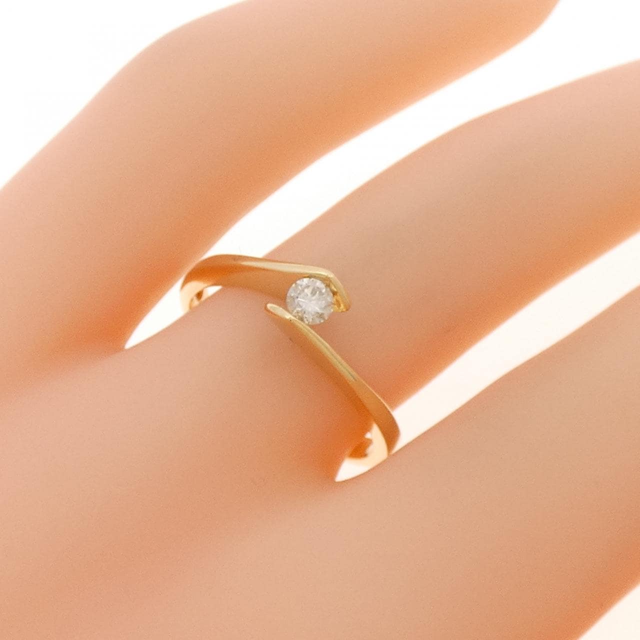 K18YG ダイヤモンド リング 0.11CT