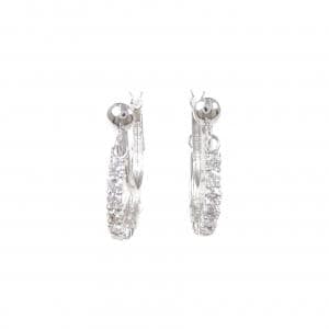 K18WG ダイヤモンド ピアス 0.50CT