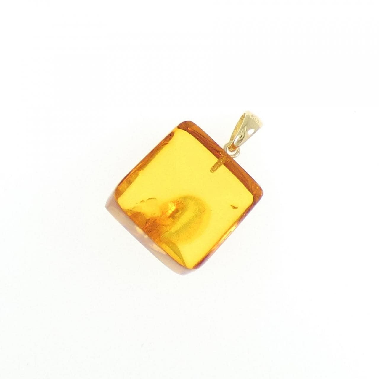 K18YG amber pendant