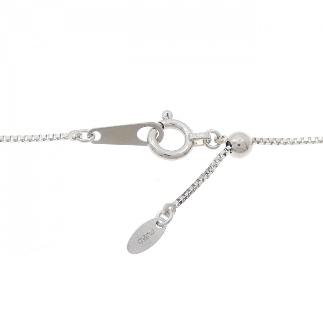 PT900/PT850 フラワー ダイヤモンド ネックレス 0.50CT