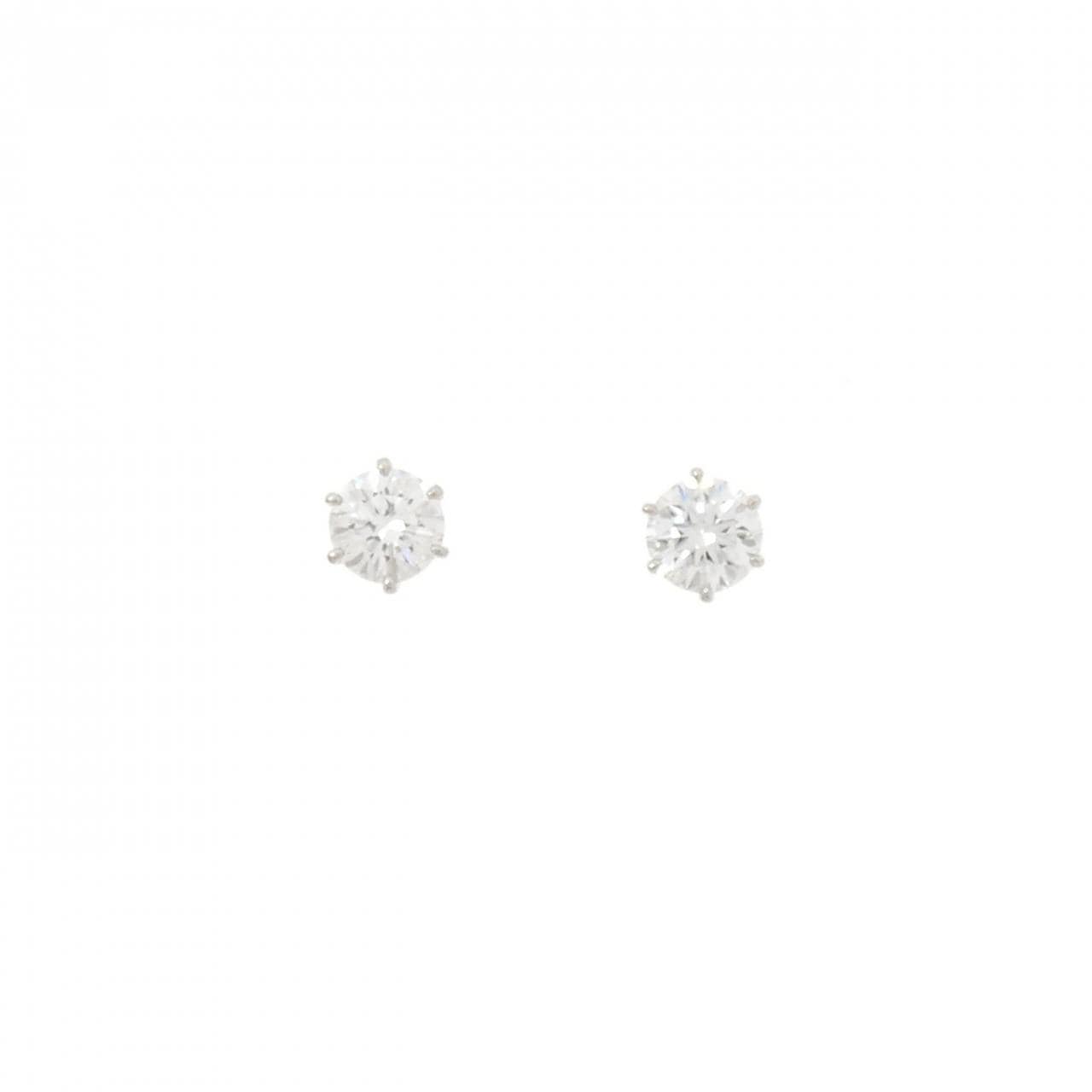 【リメイク】PT900/ST ダイヤモンド ピアス 0.503CT 0.507CT D VS1-2 EXT-VG