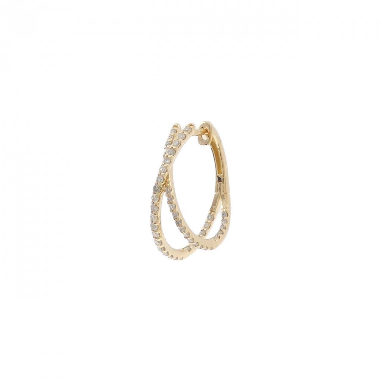 K18YG ダイヤモンド ピアス 0.25CT 片耳