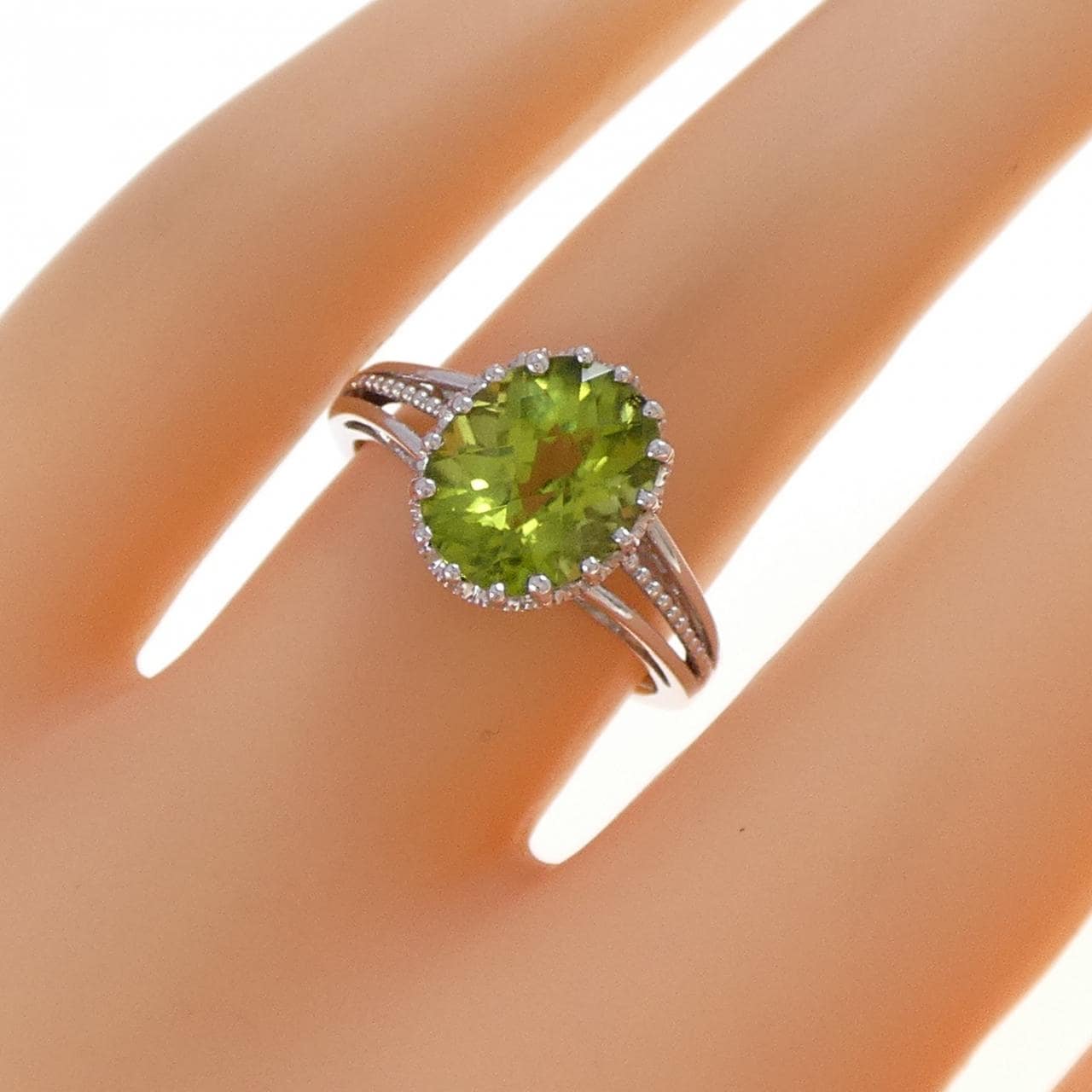 K10WG ペリドット リング